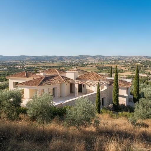 Cubierta de vivienda andaluza terminada con acabados resistentes al sol