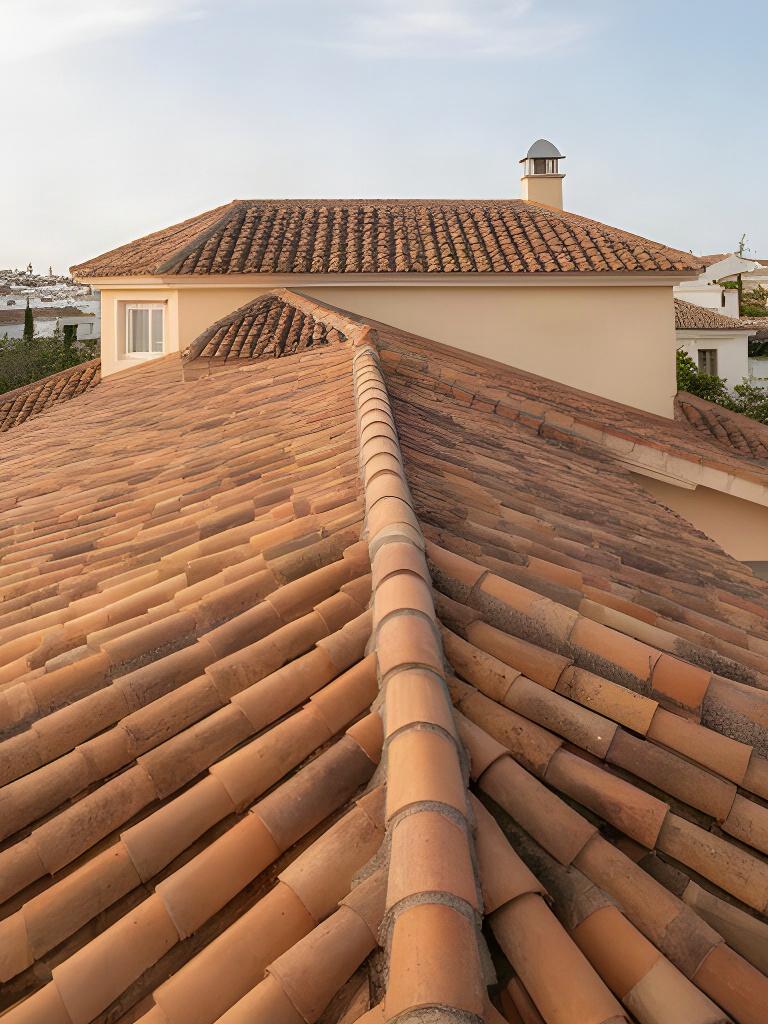 Cubierta nueva instalada en una vivienda de Andalucía con tejas alineadas y acabado limpio